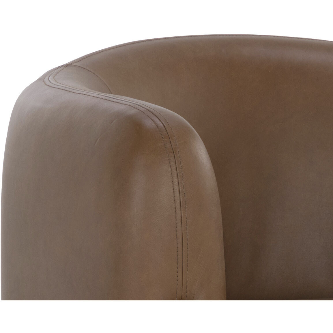 Trine Rustic Oak / Vintage Camel Leather Lounge Chair